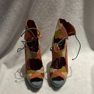 Charlotte Olympia Around the World Lace-Up Heels